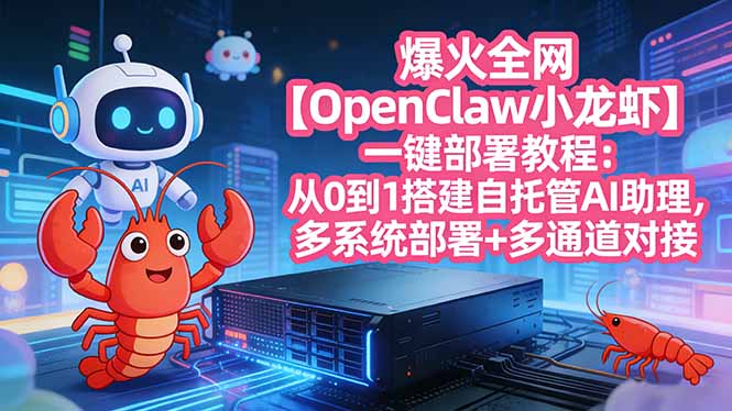 ��17612�ڣ�����ȫ����OpenClaw С��Ϻ��һ������̳̣���0��1����й�AI��������ϵͳ����+��ͨ���Խ�